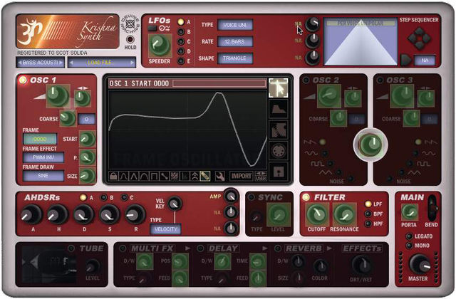 Devine Machine Krishna Synth There are three velocity-sensitive modulation sources available
